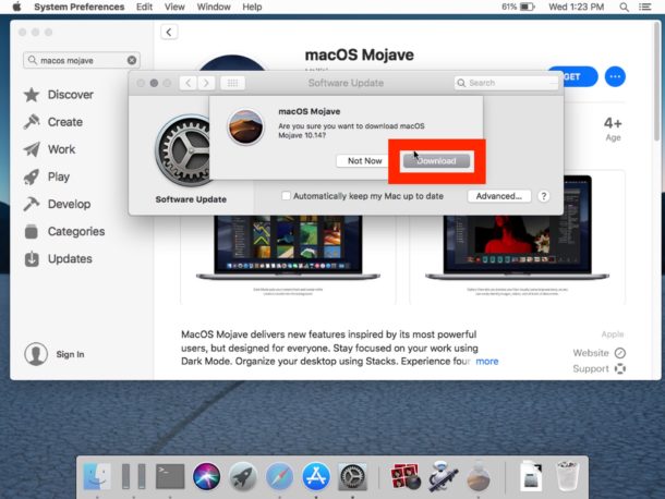 How to redownload Mac OS Mojave installer from Mojave