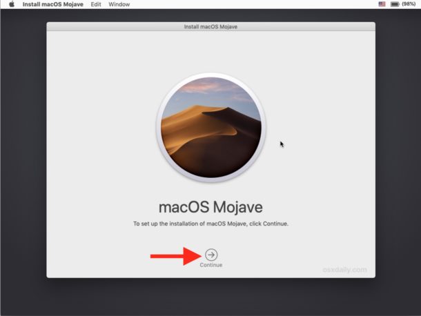 Reinstalling MacOS screen