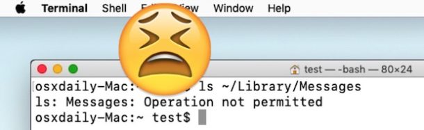 mac Organize error 1 operation not allowed