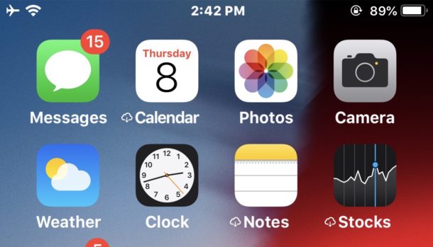 How to get rid of cloud symbol next to app name in iOS