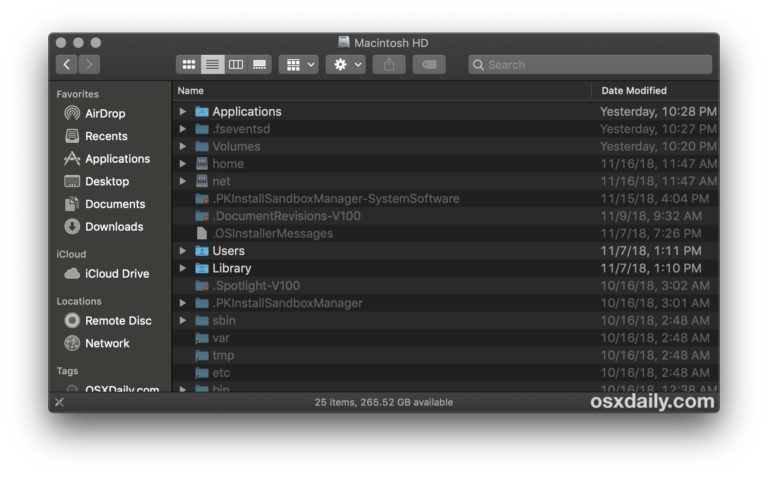 How to Use a Hidden *Darker* Dark Mode Theme in MacOS Mojave - OS X Daily