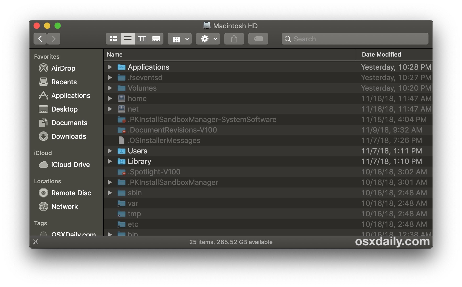 Regular Dark mode theme in Mac OS