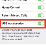 How to disable USB accessory unlock iPhone message
