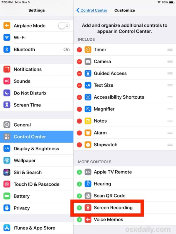 How to enable Screen Recorder in iOS