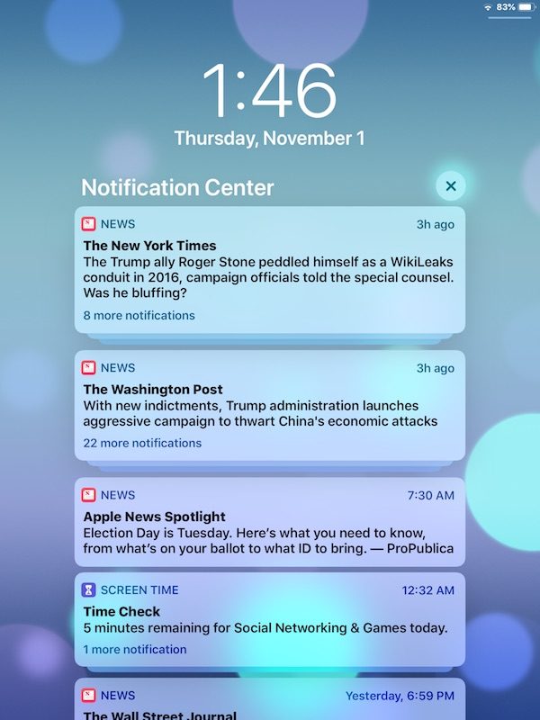 How to find and access Notification Center in iOS