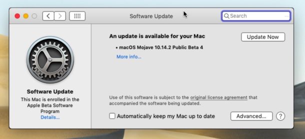 MacOS 10.14.2 beta 4