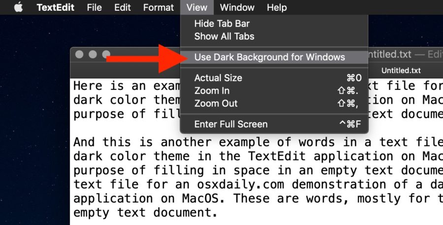 How to Enable TextEdit Dark Mode on Mac - OS X Daily