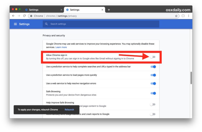 How to Disable Chrome Automatic Sign-In to Google Services - OS X Daily