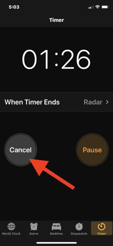 How to stop or pause a timer on iOS