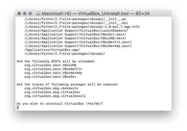 How to uninstall VirtualBox on Mac