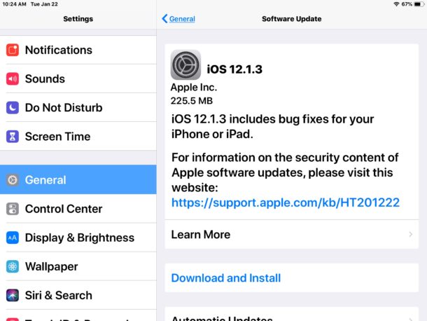iOS 12.1.3 download