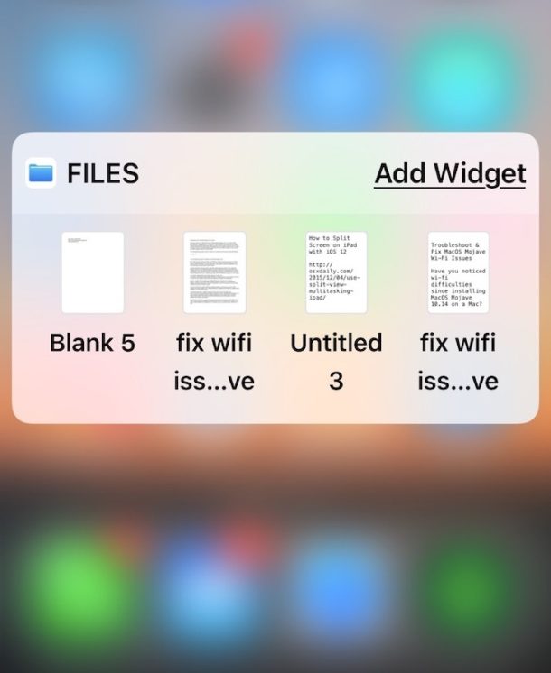 How to see recent files on iPhone Files app with 3D Touch