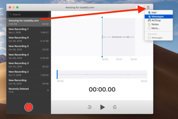 How to share voice memos on Mac to save audio file
