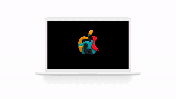 Brooklyn animated apple logo screen saver