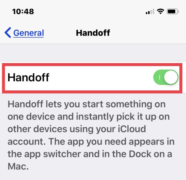 How to enable Handoff on iOS