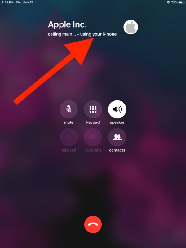How to make a phone call from iPad