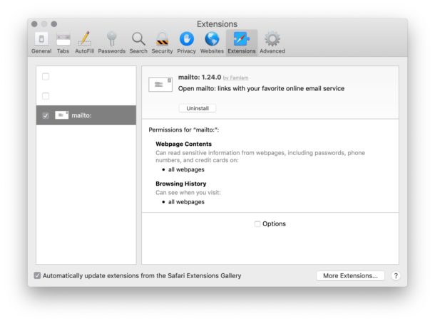 Running an uncertified Safari Extension on Mac