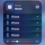 AirPlay audio devices shown in iOS Control Center
