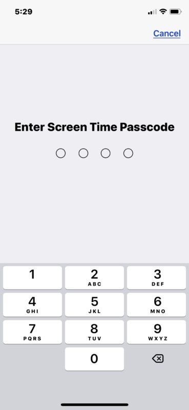 How to change Screen Time Passcode