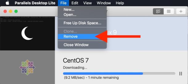 How to delete a virtual machine in Parallels or Parallels Desktop Lite