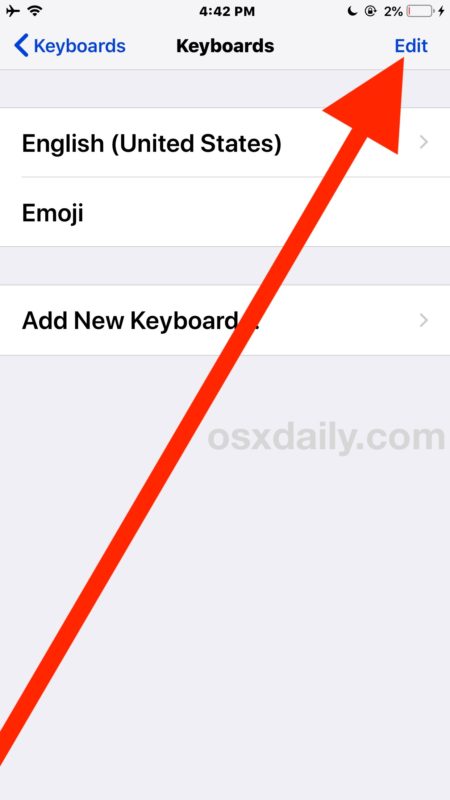 How to remove Emoji button from iOS Keyboard