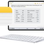 Notes app keyboard shortcuts for iPad