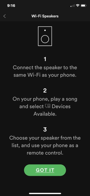Using wi-fi speakers with iPhone and Spotify