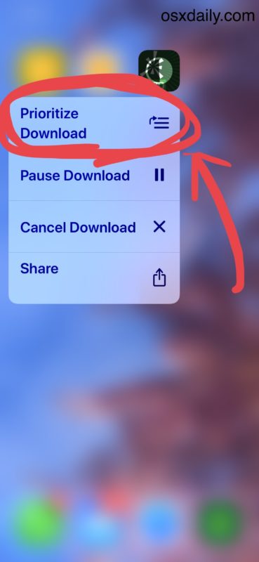 How to prioritize app downloads or updates on iPhone with 3D Touch