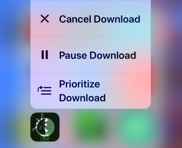 How to prioritize app download or update on iPhone with 3D Touch