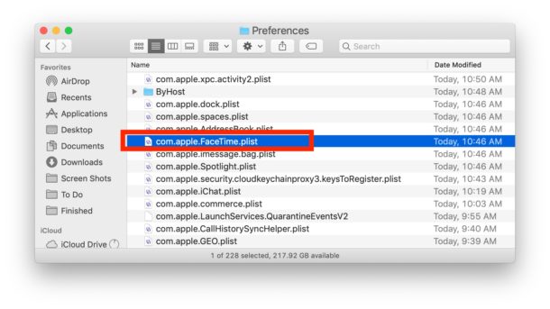 Trashing or removing FaceTime plist file on Mac causes it to regenerate and may fix strange issues with FaceTime like opening automatically on boot