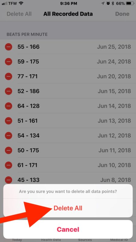 How to delete Health data on iPhone