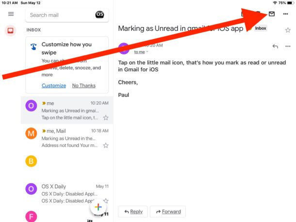 how to mark gmail as read or unread