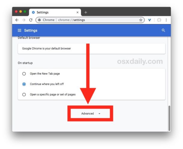 How to Reset Chrome Browser to Default Settings on Mac ...
