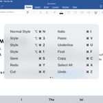 Microsoft Word for iPad keyboard shortcuts
