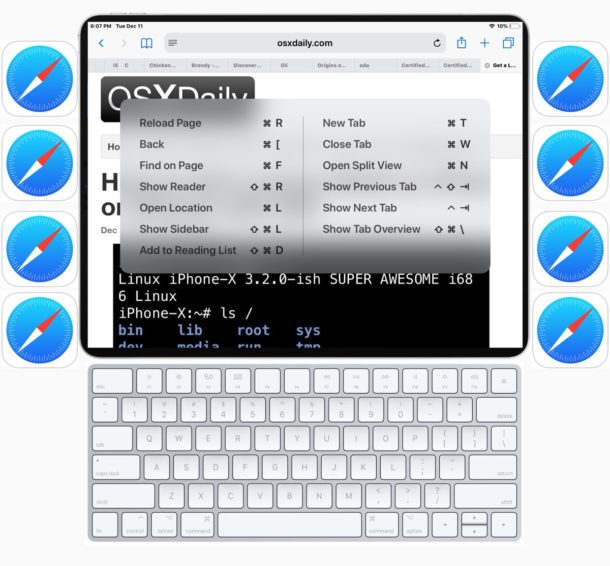 Safari for iPad keyboard shortcuts