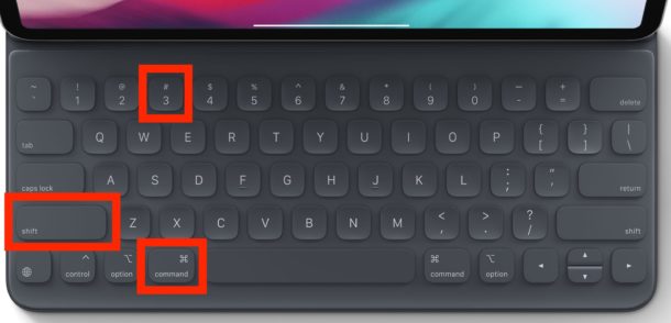 How to take a screenshot of iPad from keyboard
