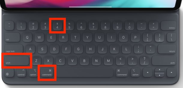How to take screenshot with iPad keyboard and go directly to Markup
