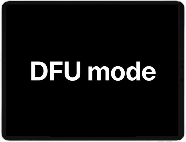 How to enter DFU mode on iPad Pro
