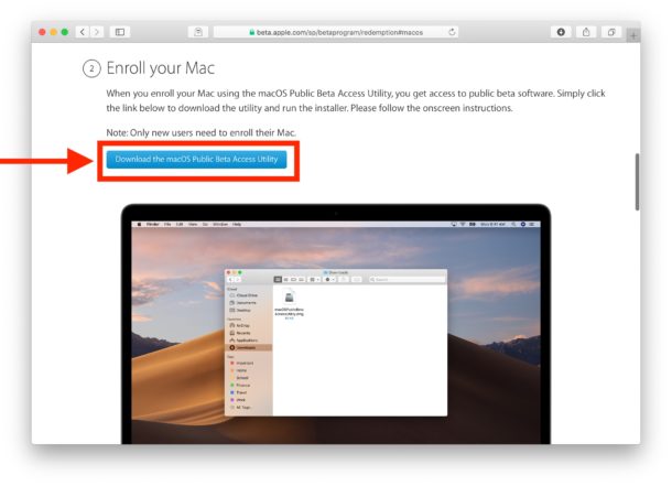 Download the MacOS Catalina Beta access tool
