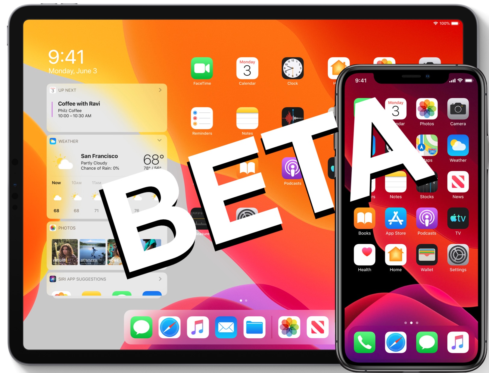 iOS 13 Beta и iPadOS Beta