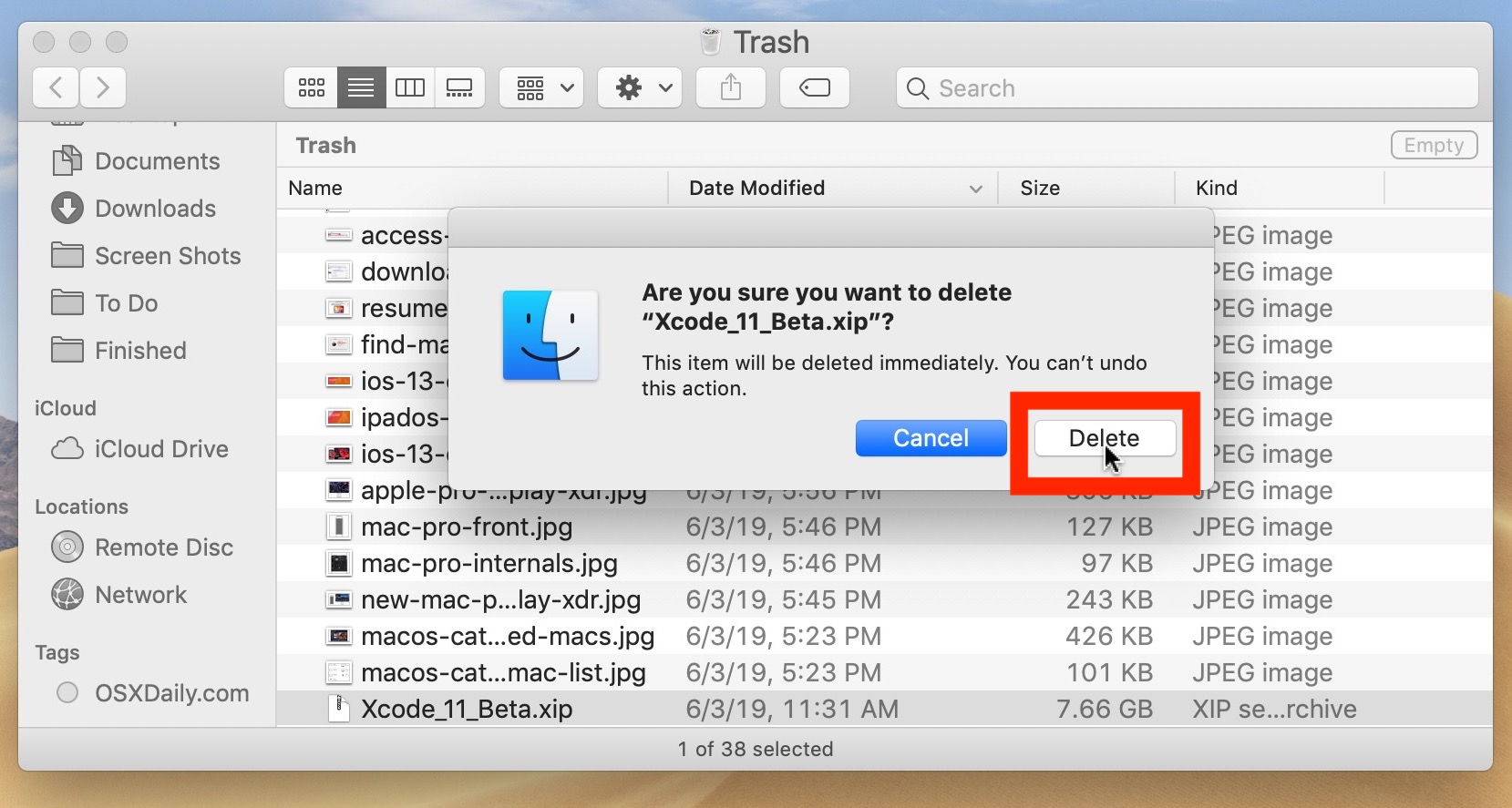 deleteing program for mac
