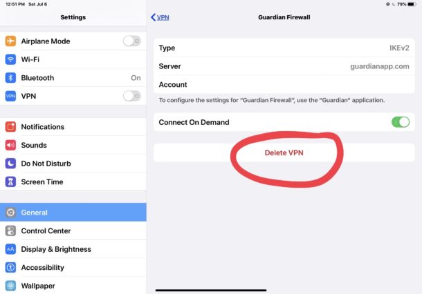 How to delete a VPN on iPhone or iPad 