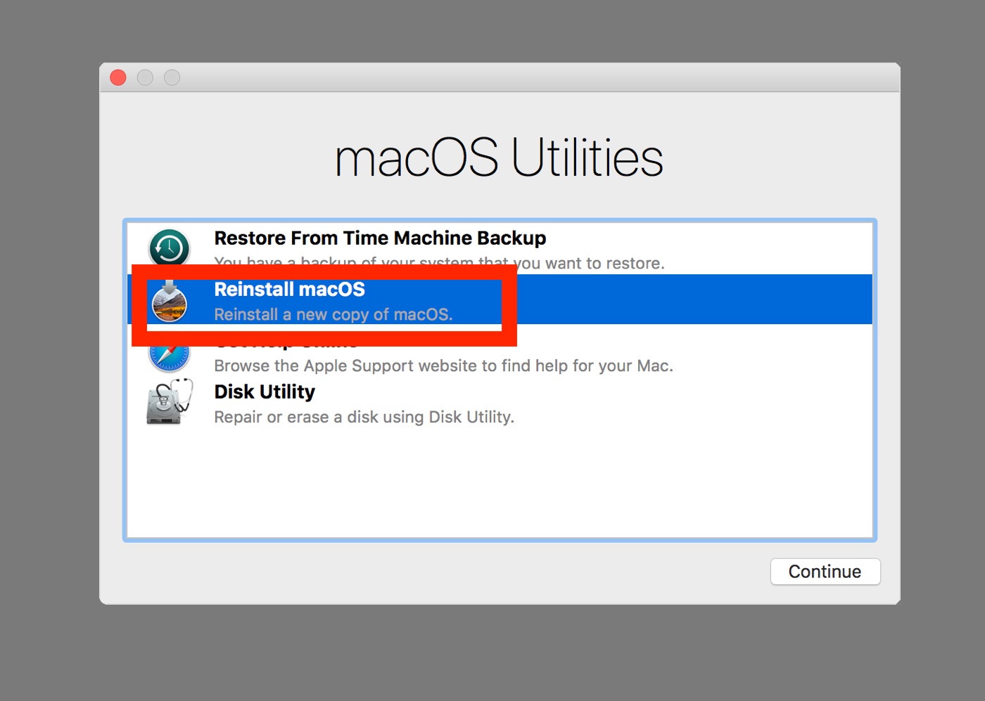 restore mac os from internet 9.8