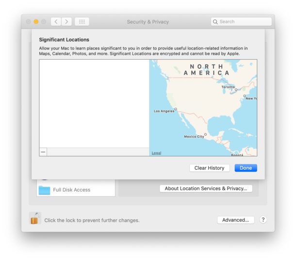How to disable and clear Significant Locations on Mac