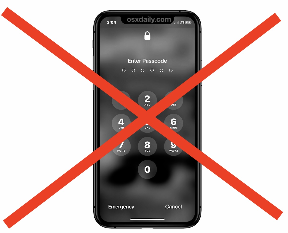 How to Disable Passcode on iPhone or iPad  OSXDaily