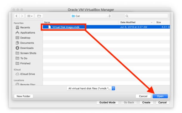Как открыть файл VMDK в VirtualBox 