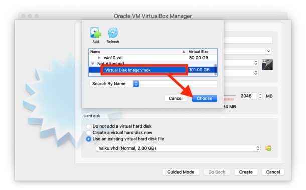 How to open a VMDK file in VirtualBox 