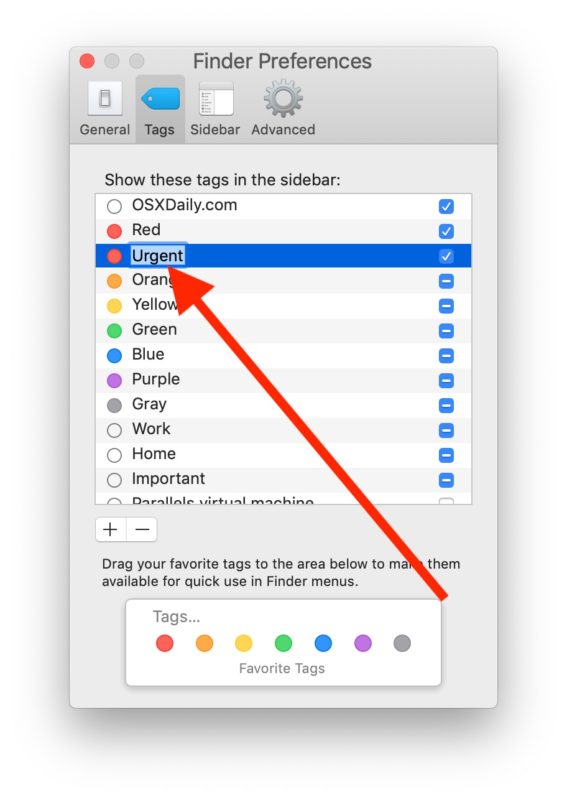 How to rename tags on Mac