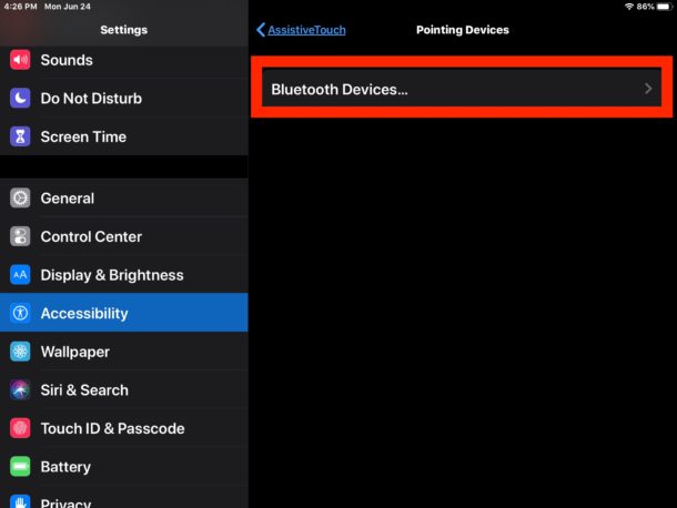 How to connect a bluetooth mouse on iPad
