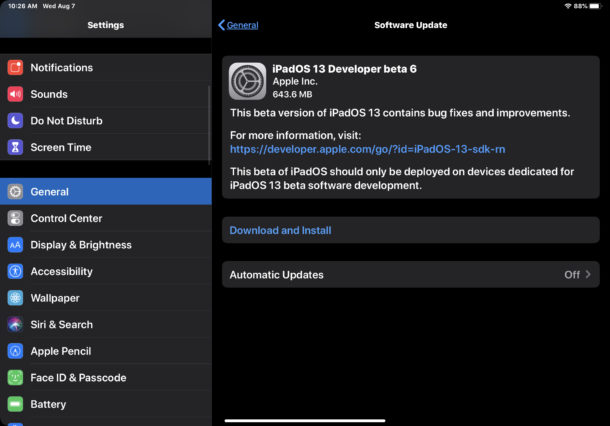 Download iOS 13 beta 6 and iPadOS 13 beta 6